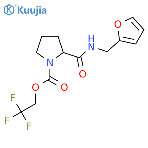 2,2,2-trifluoroethyl 2-{[(furan-2-yl)methyl]carbamoyl}pyrrolidine-1-carboxylate structure
