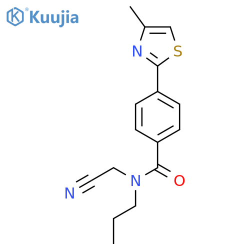 N-(cyanomethyl)-4-(4-methyl-1,3-thiazol-2-yl)-N-propylbenzamide structure
