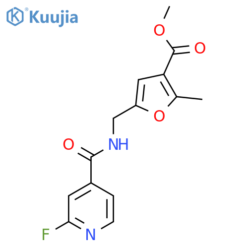 Methyl 5-{[(2-fluoropyridin-4-yl)formamido]methyl}-2-methylfuran-3-carboxylate structure