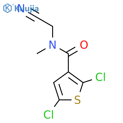 2,5-dichloro-N-(cyanomethyl)-N-methylthiophene-3-carboxamide structure