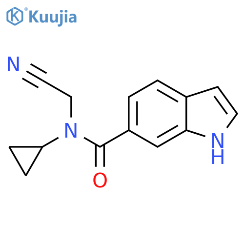 N-(cyanomethyl)-N-cyclopropyl-1H-indole-6-carboxamide structure