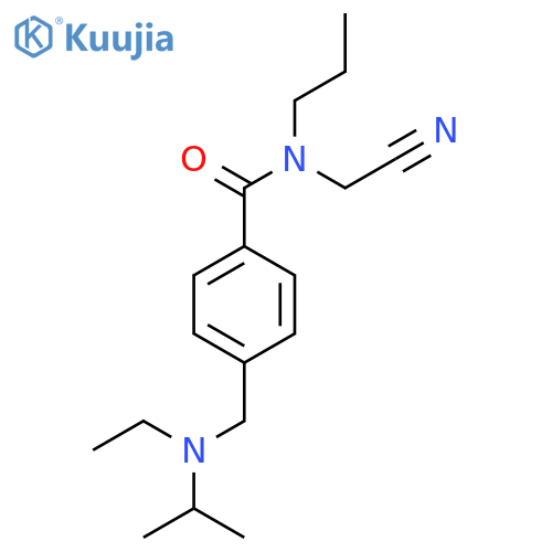 N-(cyanomethyl)-4-{[ethyl(propan-2-yl)amino]methyl}-N-propylbenzamide structure