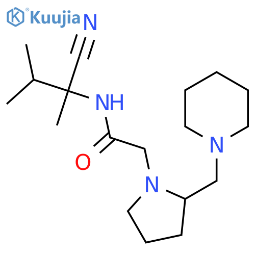 N-(1-cyano-1,2-dimethylpropyl)-2-{2-[(piperidin-1-yl)methyl]pyrrolidin-1-yl}acetamide structure