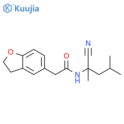 5-Benzofuranacetamide, N-(1-cyano-1,3-dimethylbutyl)-2,3-dihydro- structure