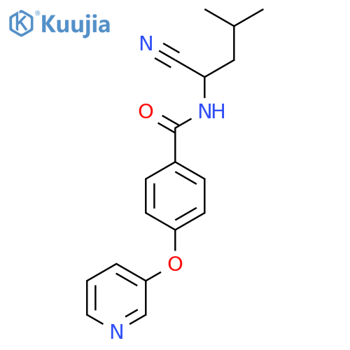 N-(1-cyano-3-methylbutyl)-4-(pyridin-3-yloxy)benzamide structure
