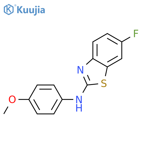 6-fluoro-N-(4-methoxyphenyl)-1,3-benzothiazol-2-amine structure