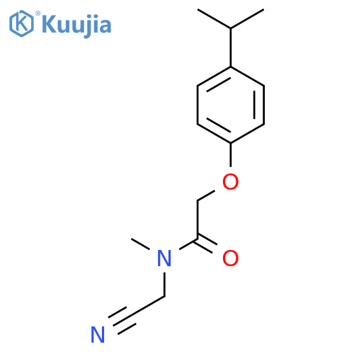 N-(cyanomethyl)-N-methyl-2-4-(propan-2-yl)phenoxyacetamide structure