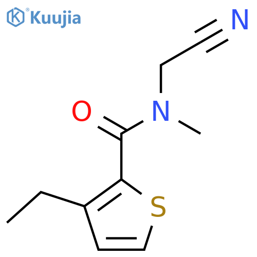 N-(cyanomethyl)-3-ethyl-N-methylthiophene-2-carboxamide structure