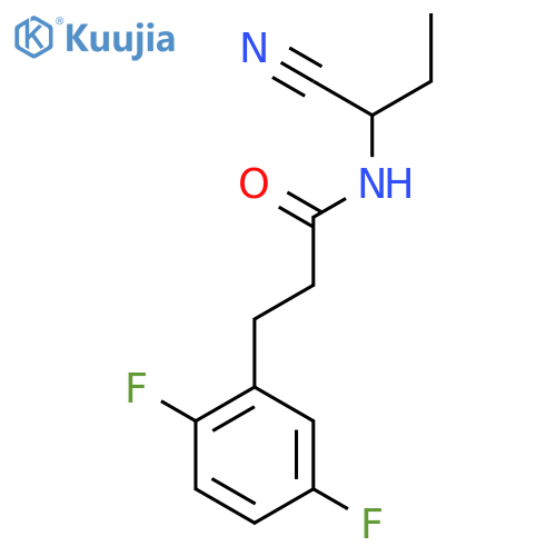 N-(1-cyanopropyl)-3-(2,5-difluorophenyl)propanamide structure