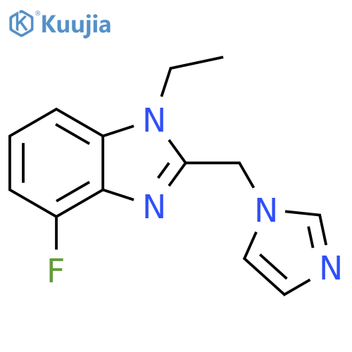 1-ethyl-4-fluoro-2-(1H-imidazol-1-ylmethyl)-1H-1,3-benzodiazole structure