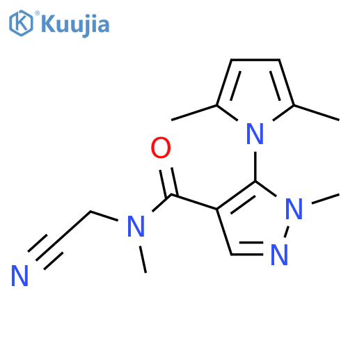 N-(cyanomethyl)-5-(2,5-dimethyl-1H-pyrrol-1-yl)-N,1-dimethyl-1H-pyrazole-4-carboxamide structure