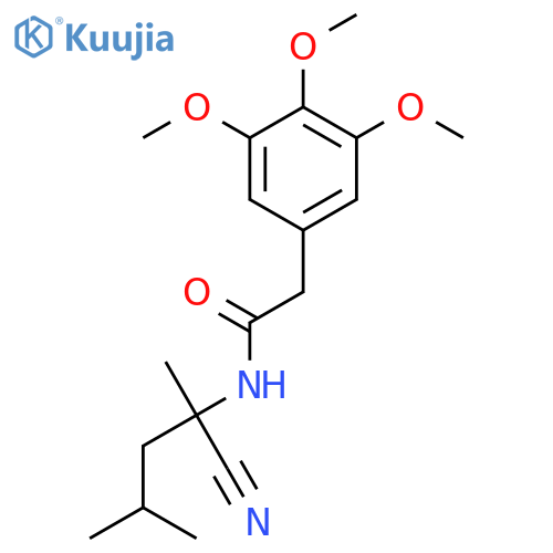 N-(1-cyano-1,3-dimethylbutyl)-2-(3,4,5-trimethoxyphenyl)acetamide structure