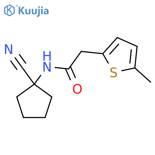 N-(1-cyanocyclopentyl)-2-(5-methylthiophen-2-yl)acetamide structure