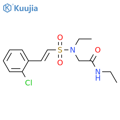 Acetamide, 2-[[[2-(2-chlorophenyl)ethenyl]sulfonyl]ethylamino]-N-ethyl- structure