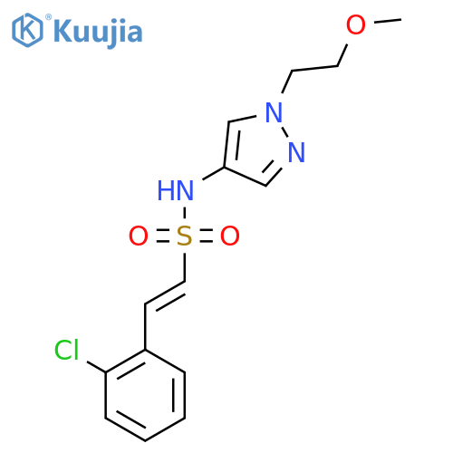 2-(2-chlorophenyl)-N-[1-(2-methoxyethyl)-1H-pyrazol-4-yl]ethene-1-sulfonamide structure