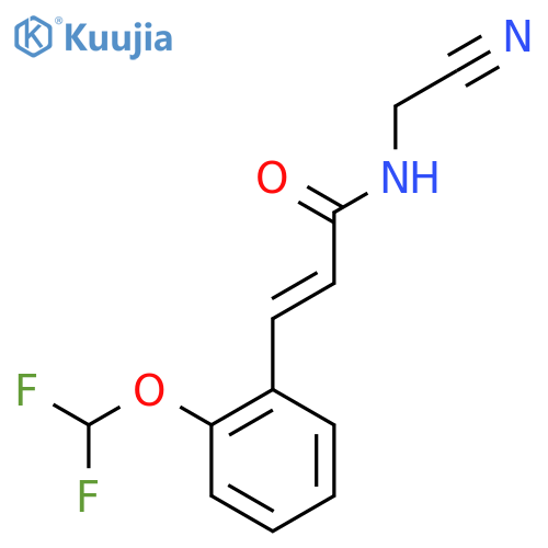 N-(cyanomethyl)-3-2-(difluoromethoxy)phenylprop-2-enamide structure
