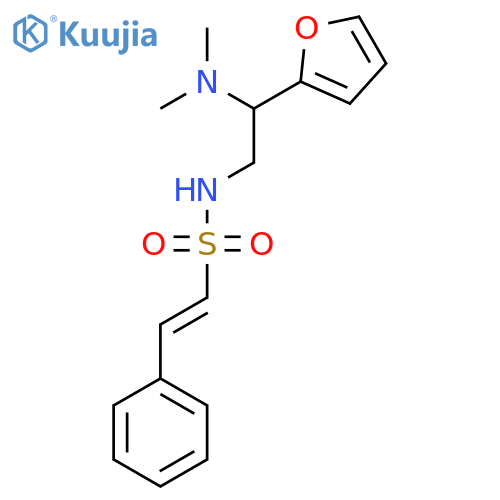 (E)-N-(2-(dimethylamino)-2-(furan-2-yl)ethyl)-2-phenylethenesulfonamide structure