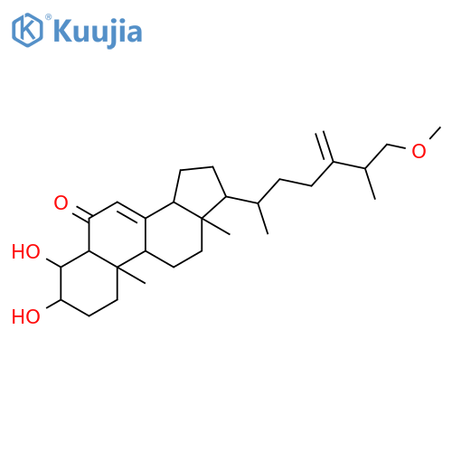 3beta,4alpha-dihydroxy-26-methoxyergosta-7,24(28)-dien-6-one structure