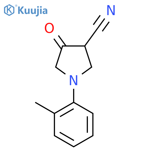4-Oxo-1-(o-tolyl)pyrrolidine-3-carbonitrile structure
