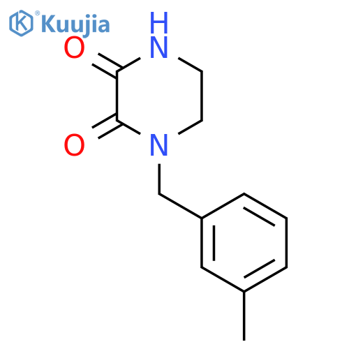 1-(3-Methylbenzyl)piperazine-2,3-dione structure