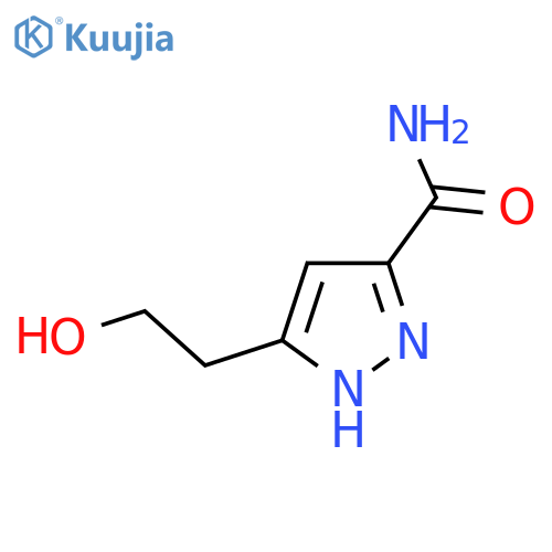 5-(2-Hydroxyethyl)-1H-pyrazole-3-carboxamide structure