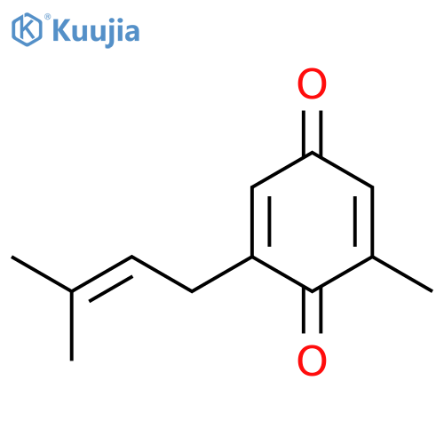 2-methyl-6-(3-methyl-2-butenyl)benzo-1,4-quinone structure