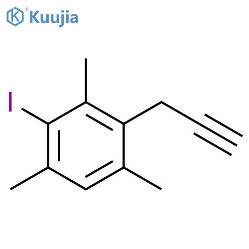 2-Iodo-1,3,5-trimethyl-4-(prop-2-yn-1-yl)benzene structure