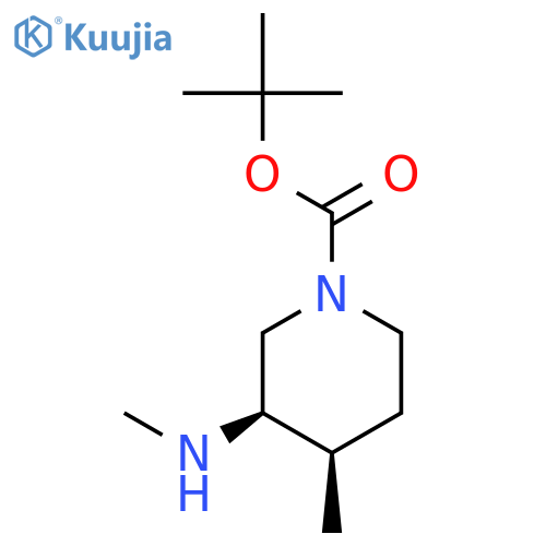 tert-butyl (3R,4R)-4-methyl-3-(methylamino)piperidine-1-carboxylate structure