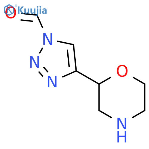 4-Morpholin-2-yltriazole-1-carbaldehyde structure