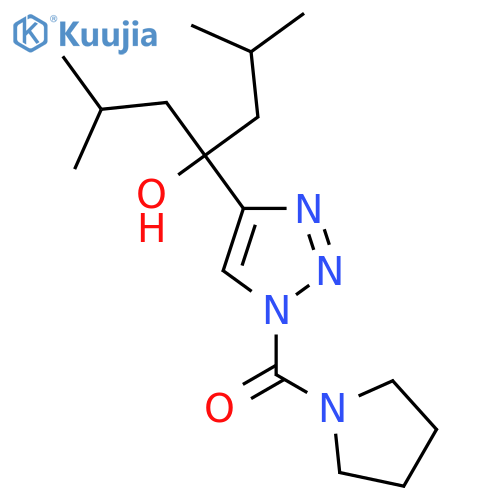 (4-(4-Hydroxy-2,6-dimethylheptan-4-yl)-1H-1,2,3-triazol-1-yl)(pyrrolidin-1-yl)methanone structure