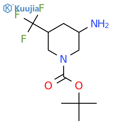 Tert-butyl 3-amino-5-(trifluoromethyl)piperidine-1-carboxylate structure