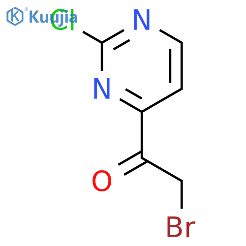 2-Bromo-1-(2-chloropyrimidin-4-yl)ethanone structure