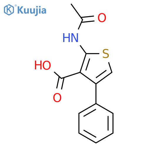 2-acetamido-4-phenylthiophene-3-carboxylic acid structure