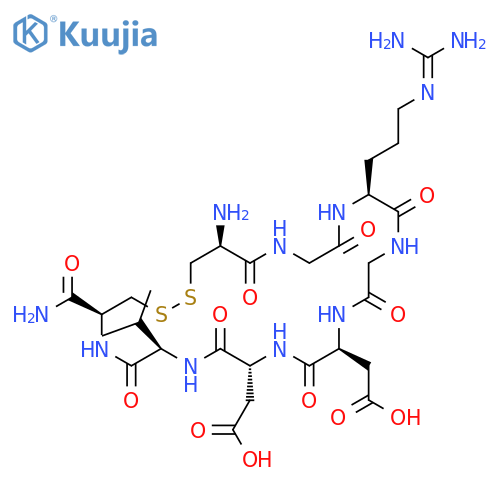 H-D-Cys(1)-Gly-Arg-Gly-Asp-D-Asp-D-Val-D-Cys(1)-NH2 structure