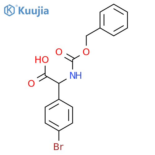 2-{(benzyloxy)carbonylamino}-2-(4-bromophenyl)acetic acid structure