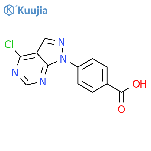 4-(4-Chloro-1H-pyrazolo[3,4-d]pyrimidin-1-yl)benzoic acid structure