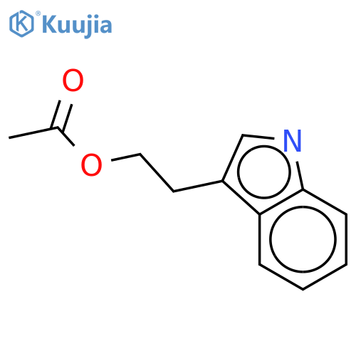 1H-Indole-3-ethanol, acetate (ester) structure