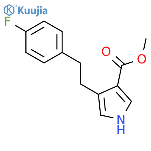 4-2-(4-fluoro-phenyl)-ethyl-1h-pyrrole-3-carboxylic acid methyl ester structure