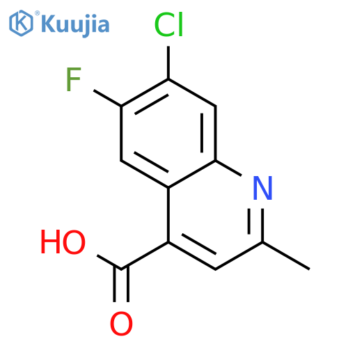 7-Chloro-6-fluoro-2-methylquinoline-4-carboxylic acid structure