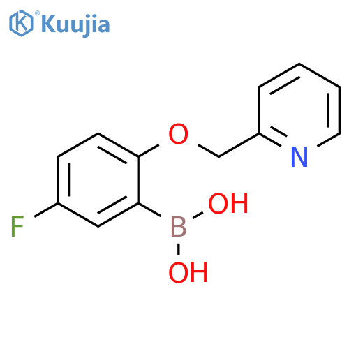 5-fluoro-2-(pyridin-2-ylmethoxy)phenylboronic acid structure