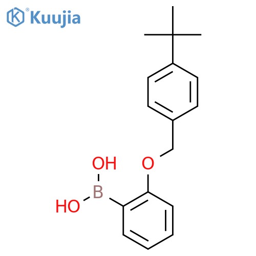 {2-[(4-Tert-butylphenyl)methoxy]phenyl}boronic acid structure