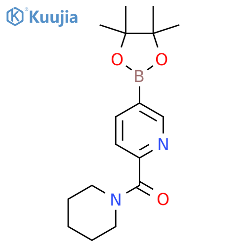 Piperidin1-yl(5-(4,4,5,5-Tetramethyl-1,3,2-dioxaborolan-2-yl)pyridin-2-yl)methanone structure