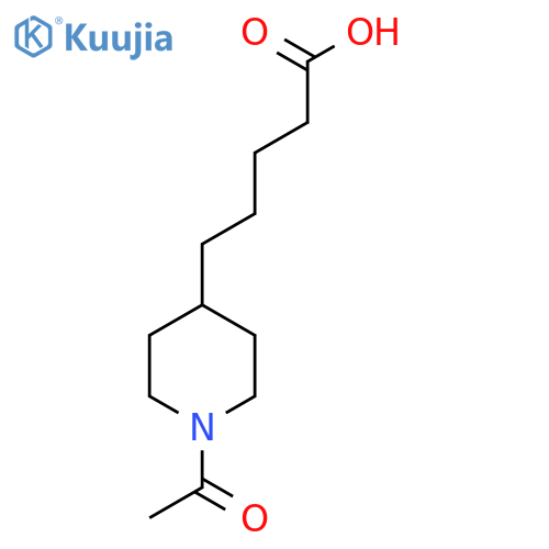 5-(1-acetylpiperidin-4-yl)pentanoic acid structure