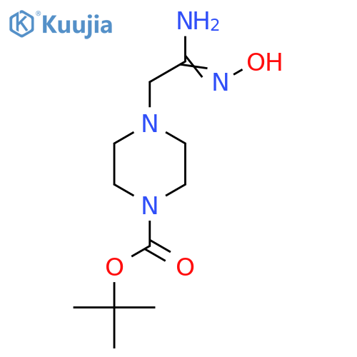 tert-butyl 4-{[(Z)-N'-hydroxycarbamimidoyl]methyl}piperazine-1-carboxylate structure