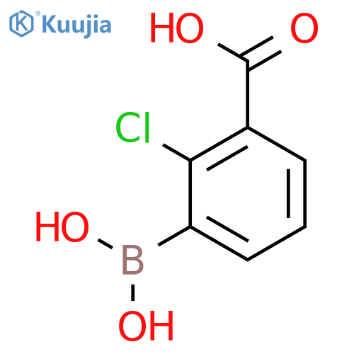 3-Carboxy-2-chlorophenylboronic acid structure