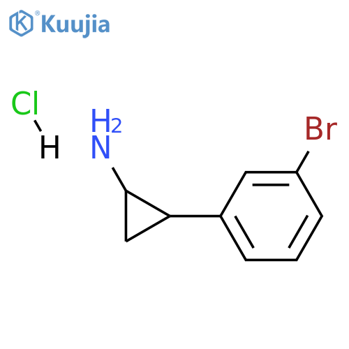 (1R,2S)-2-(3-bromophenyl)cyclopropan-1-amine hydrochloride, trans structure