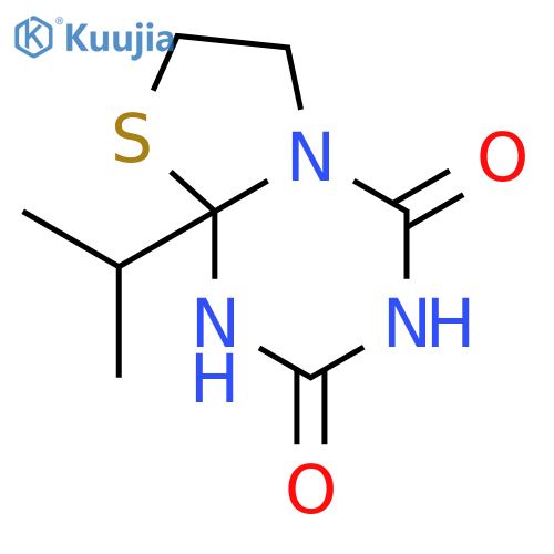 2H-Thiazolo[3,2-a]-1,3,5-triazine-2,4(3H)-dione,tetrahydro-8a-(1-methylethyl)- structure