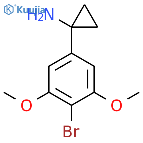 1-(4-bromo-3,5-dimethoxyphenyl)cyclopropan-1-amine structure