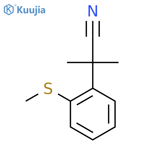 2-methyl-2-2-(methylsulfanyl)phenylpropanenitrile structure