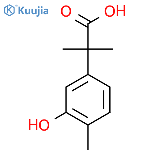 2-(3-hydroxy-4-methylphenyl)-2-methylpropanoic acid structure